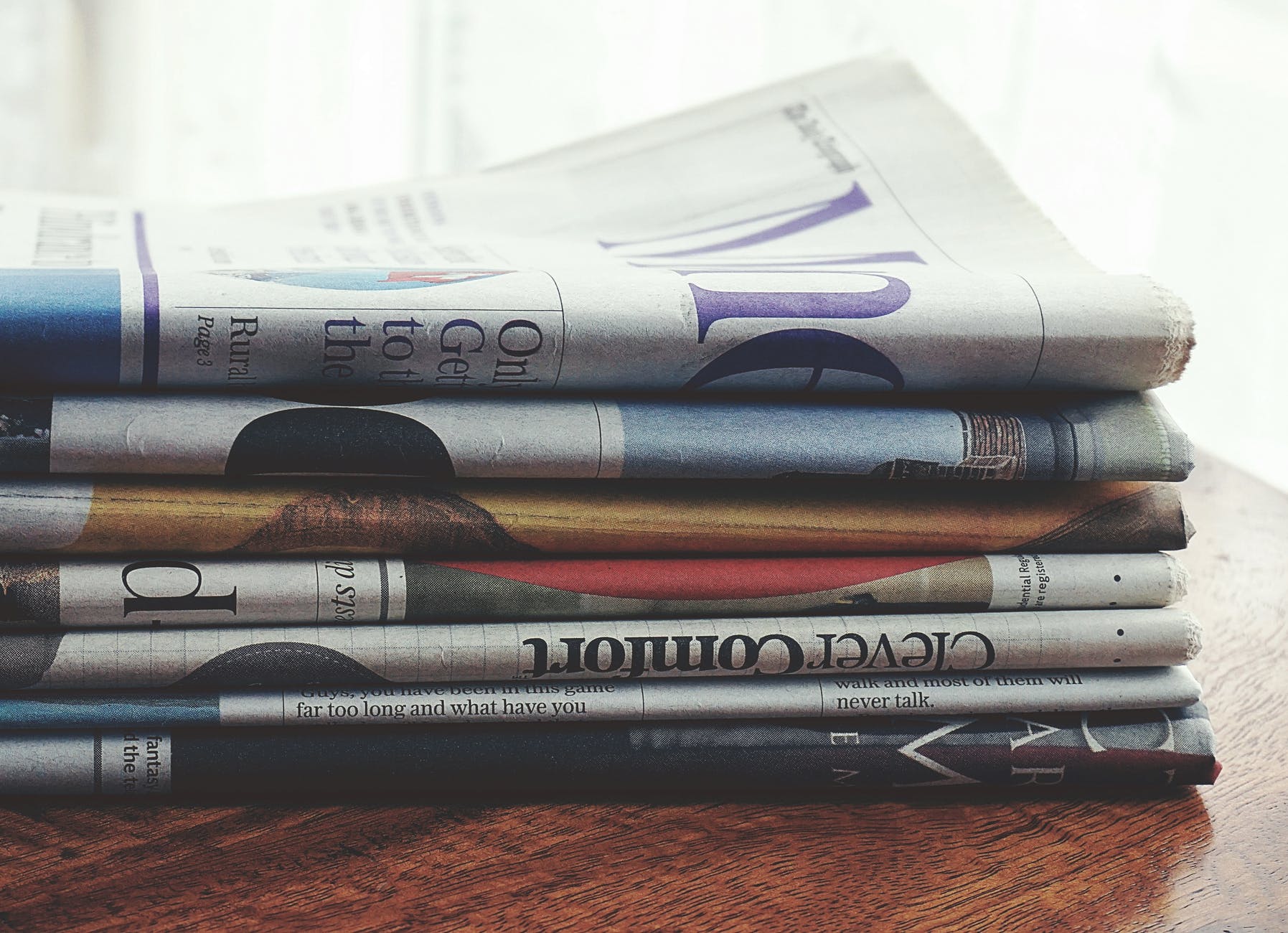 stack of newspapers